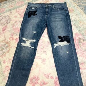 Joe's Jeans Blue Skinny Distressed Denim